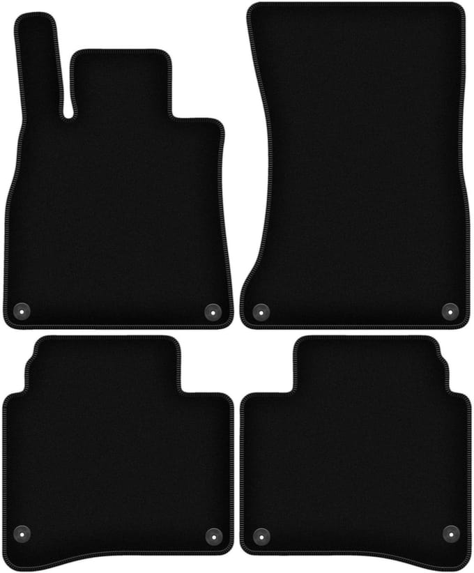 BASIC zwarte velours matten voor: Mercedes S W222 sedan lang (2013-)
