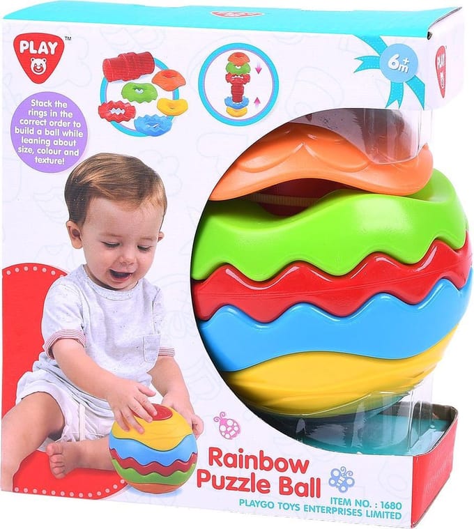 Playgo Rainbow Puzzle Ball - 6pcs.