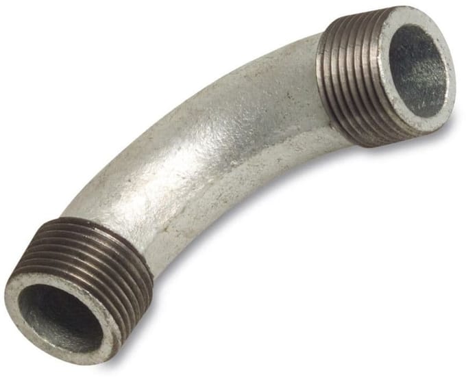 Tempergietfitting Bocht 90° 1/2 inch