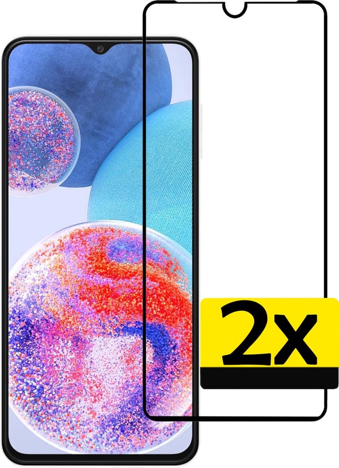 Screenprotector - Geschikt voor Samsung Galaxy A23 - 2 Stuks - Full Cover - Beschermglas - Gehard Glas - Tempered Glass - Screen Protector