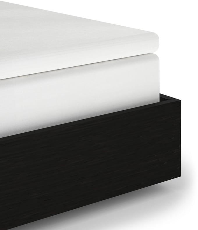 Heckettlane Topper Hoeslaken Elementi - 90x200 cm - 100% Katoen-Satijn - Wit