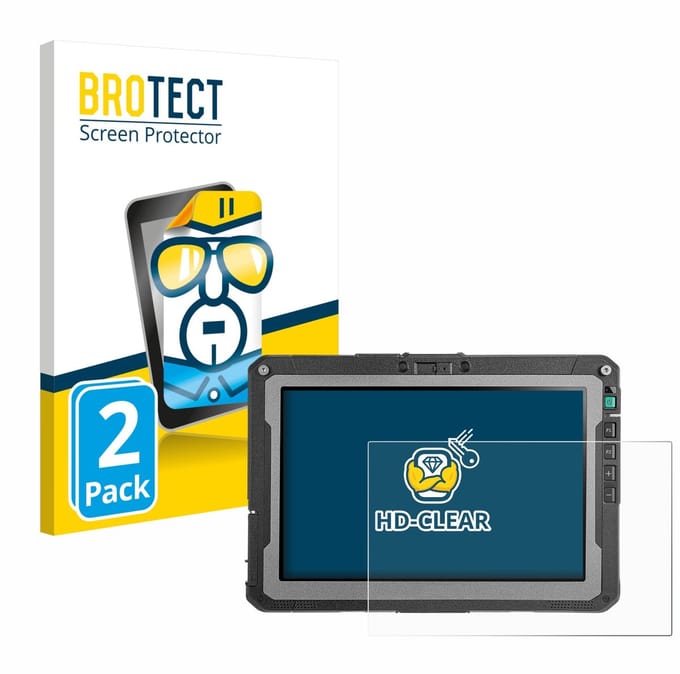 BROTECT - Screenprotector voor Getac ZX10 G2 - Folie Beschermfolie transparant 2 Stuks