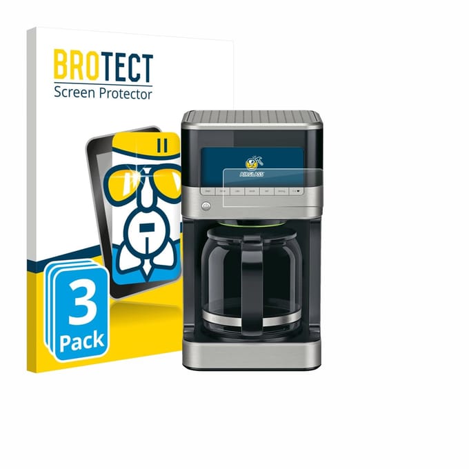 Screenprotector 3 Stuks voor Braun PurAroma 7 Beschermglas transparant