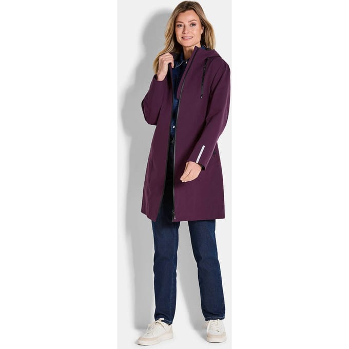 Waterdichte, functionele jas met reflectoren - bessen - Gr. 38 van Goldner Fashion