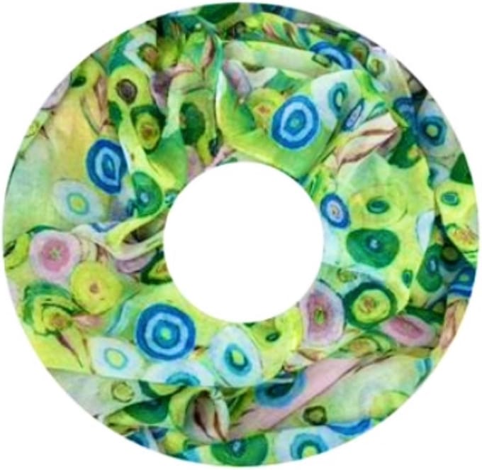 Dunne Colsjaal - Print - Groen/Ecru - 80 x 50 cm (20265#)
