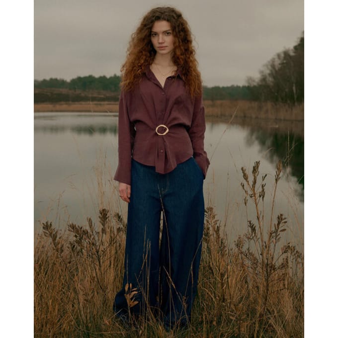 Summum 2s3524-12492 335 blouse lyocell blend dark burgundy