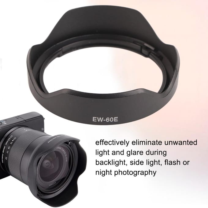 Pare-soleil EW‑60E en plastique ABS pour EF M 11‑22mm F 4‑5.6 IS STM black