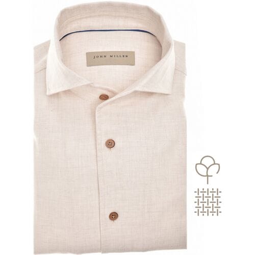 John Miller Overhemd Schiller Flanel Antiekwit / male