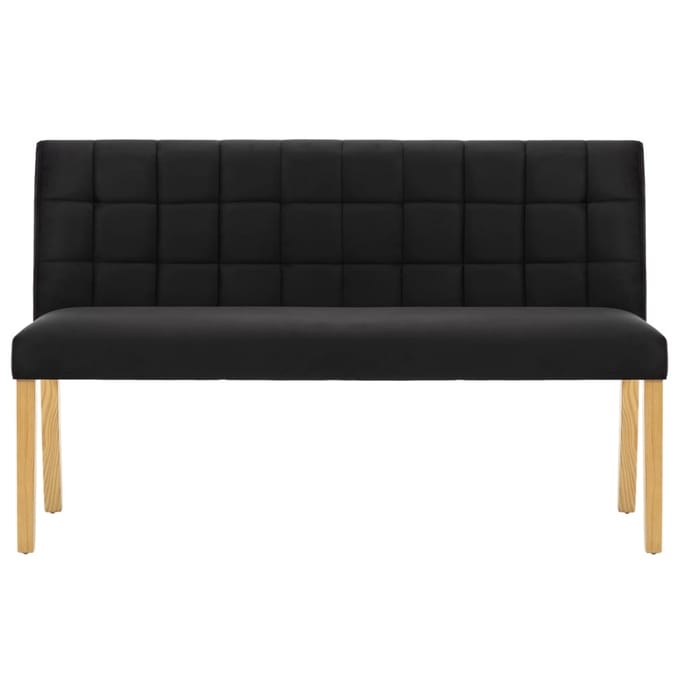 vidaXL - Bankje - 140 - cm - fluweel - zwart