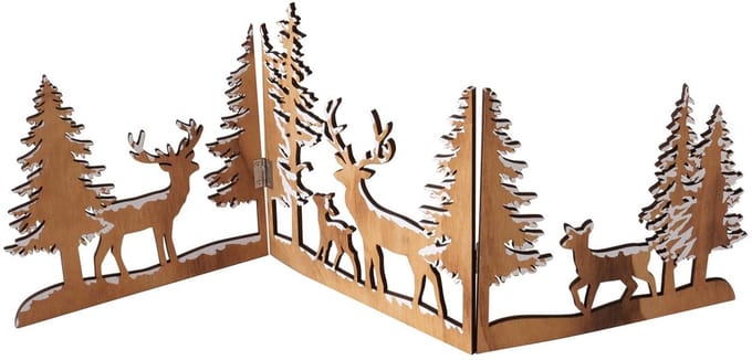 B. Decoratieve standaard Skadi-hert van hout - 2025644
