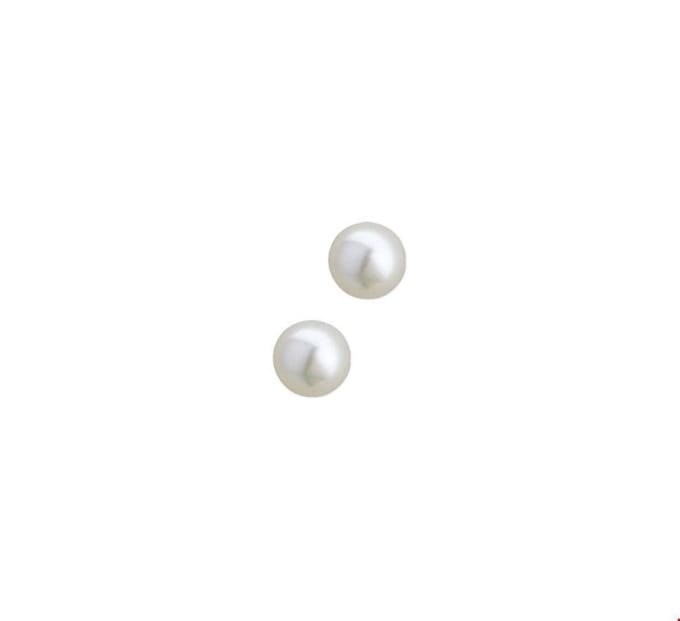 Zilver Gerhodineerde Oorknoppen parel  1323006