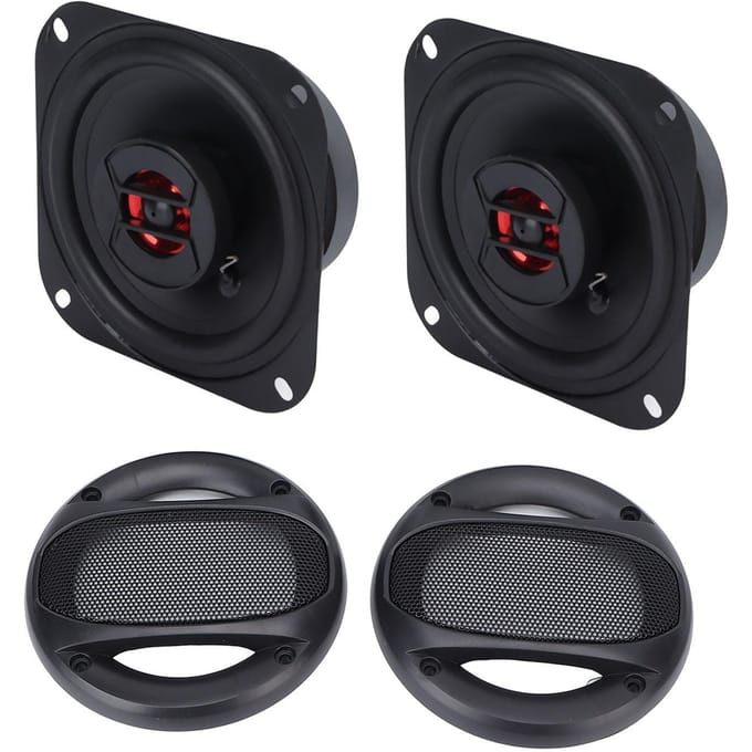 1 Paar 4,2 inch Auto Audio Stereo Luidsprekers Universele Koepel Tweeter 4 Ohm Luidsprekers voor Automobiel black