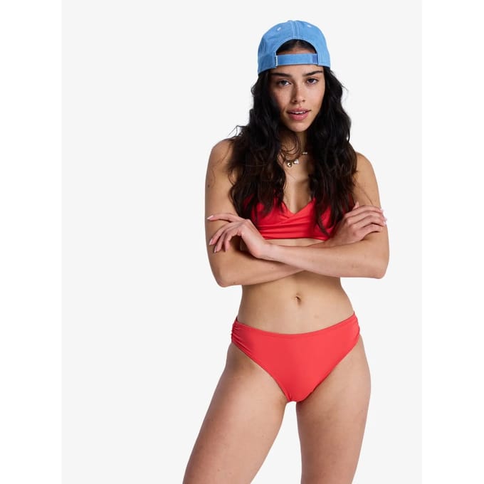 Bikini broekje met geborduurd logo vrouw Roxy Solid Essentials