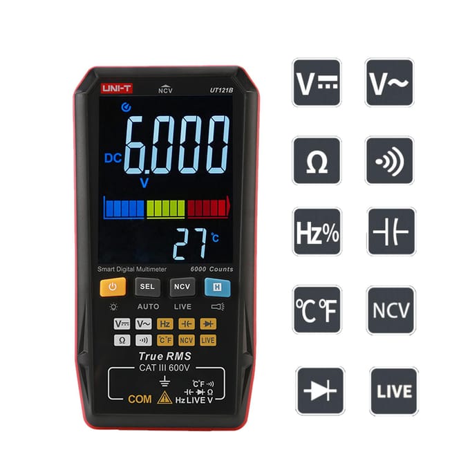 UNI-T UT121B Slimme digitale multimeter Mini draagbare universele tester Meerdere meters Voltmeter met UT121B