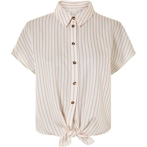 ESMARA Dames wikkelblouse (Wit/lichtroze, 38)