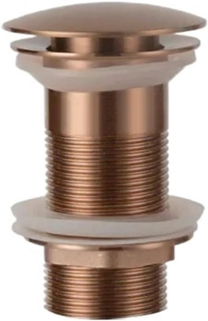 Universele Pop-up Wastafel Plug met Overloopboring in Geborsteld Rosé Goud