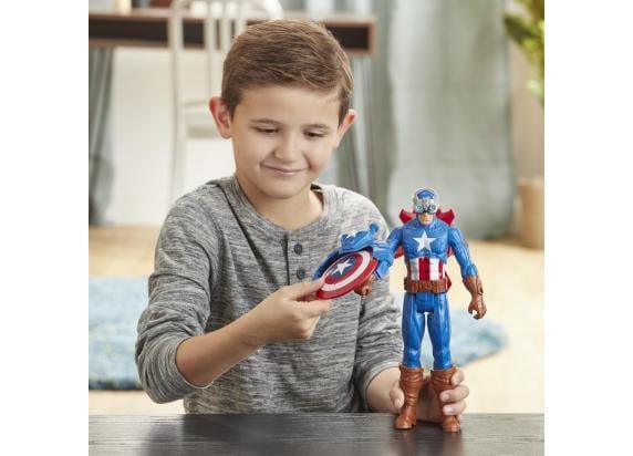 Hasbro Avengers Titan Heroes Blast Gear Captain America 30cm Actiefiguren en superhelden