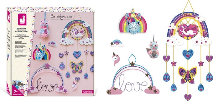 Janod - Les Ateliers Deco - 6 Regenboogversieringen knutselset