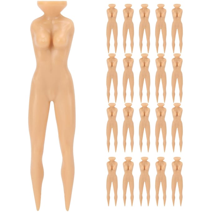 20 stuks/set Golf Beauty Tees Sexy Dameslichaam Tees Houder PE Plastic Trainingsbal Benodigdheden beige