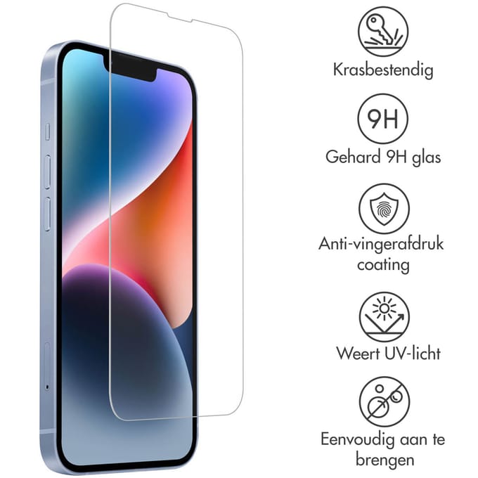 Accezz Screen Protector - Geschikt voor Apple iPhone 17e / 16e / 14 / 13 Pro / 13 - 2 Pack Glass Screenprotector