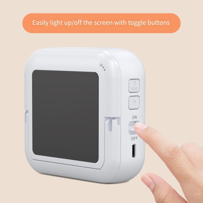 Minuterie de productivité numérique Fonction de compte à rebours visuel Horloge magnétique rechargeable avec support et blanc