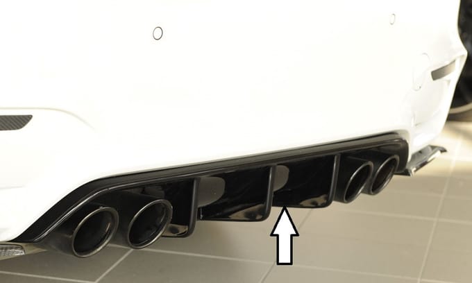 RIEGER - BMW F80 F82 F83 M3 / M4 - RIEGER PERFORMANCE DIFFUSER - HIGH GLOSS BLACK (ZWART)