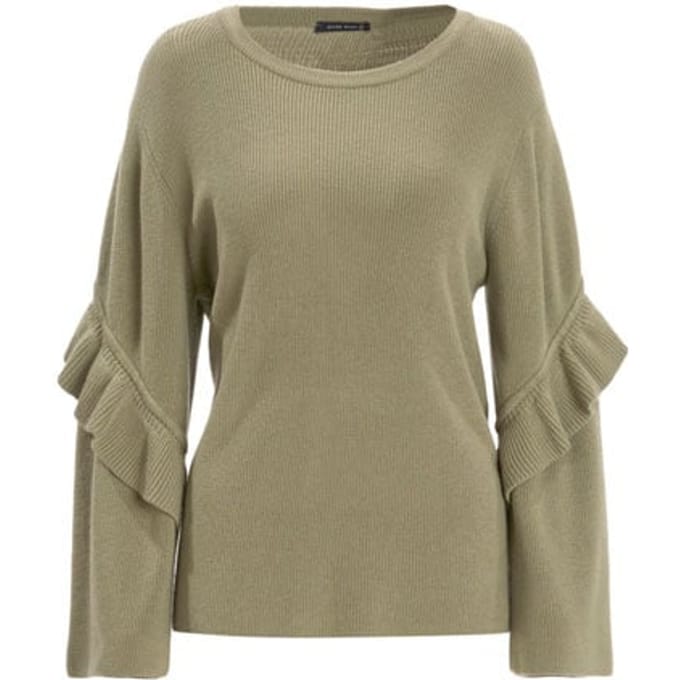 River Woods Boatneck Swt Ls Ruche Details Green Taglia: L | Maglioni a maglia Outlet | Donna | Verde