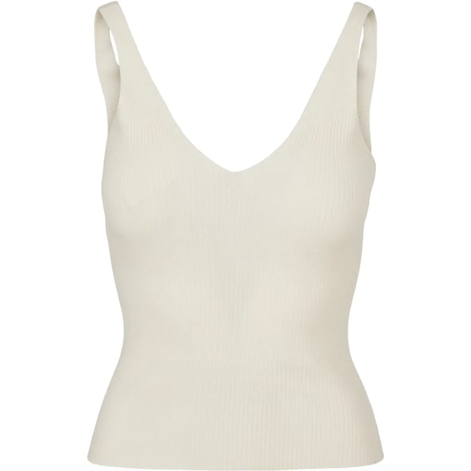 Urban Classics - Rib Knit Mouwloze top - 4XL - Creme