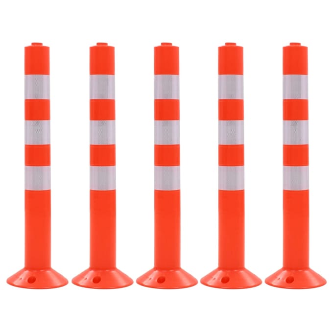 vidaXL Verkeerspalen 75 cm kunststof 5 st