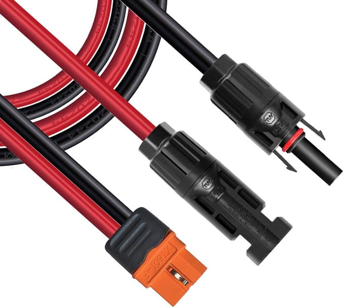 Zonne-gevoede oplaadkabel XT60i adapter 12AWG - 3m