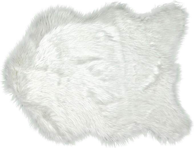 Unique Living | Floormat fake fur 60x90cm white