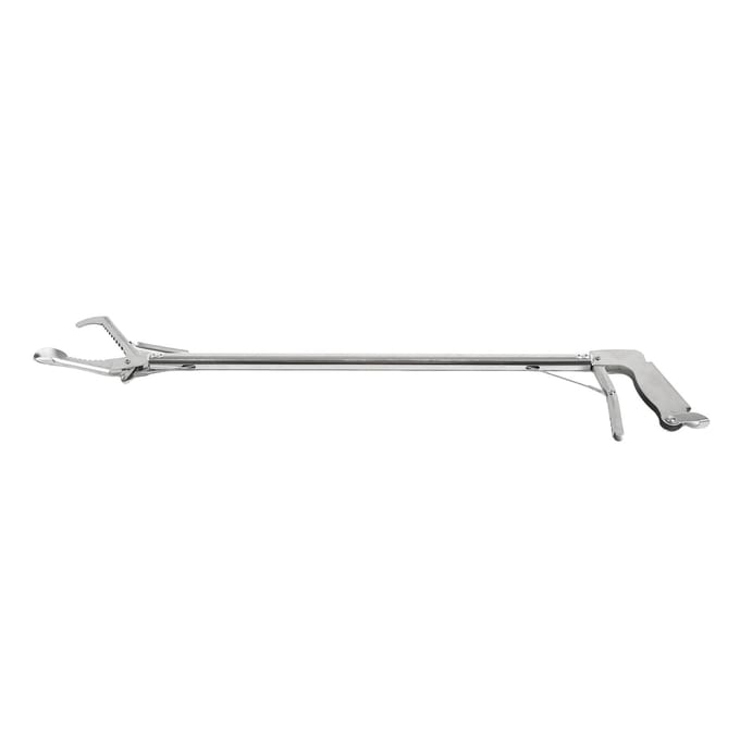 Roestvrijstalen Krabtang 30 inch Draagbaar Multifunctioneel Lange Vistentang voor Krab Zeevruchten Octopus white