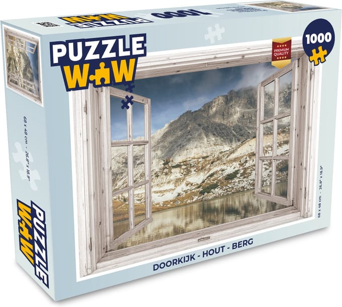 Puzzel Doorkijk - Hout - Berg - Legpuzzel - Puzzel 1000 stukjes volwassenen