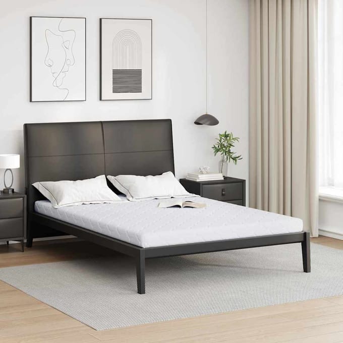 vidaXL - Matras - Medium - stevig - 140 - x - 190 - cm - Wit