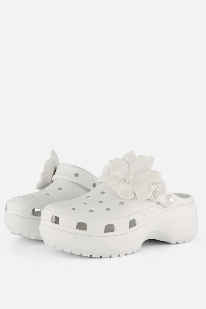 Crocs Crocs Classic Platform Clogs Slippers wit