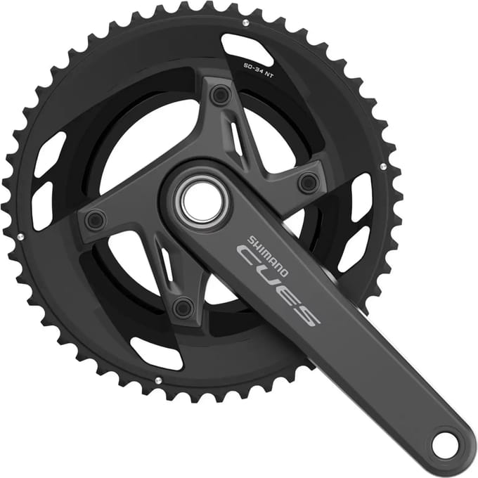 Shimano Cues Fc-u6040-2 9/10s Crankstel Zilver 175 mm / 50/34t