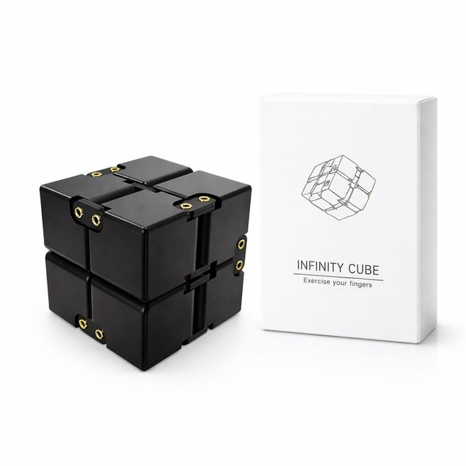 Fidget cube - Infinity cube - Fidget Toys - Sensorisch Speelgoed voor volwassenen - Metaal - Zwart
