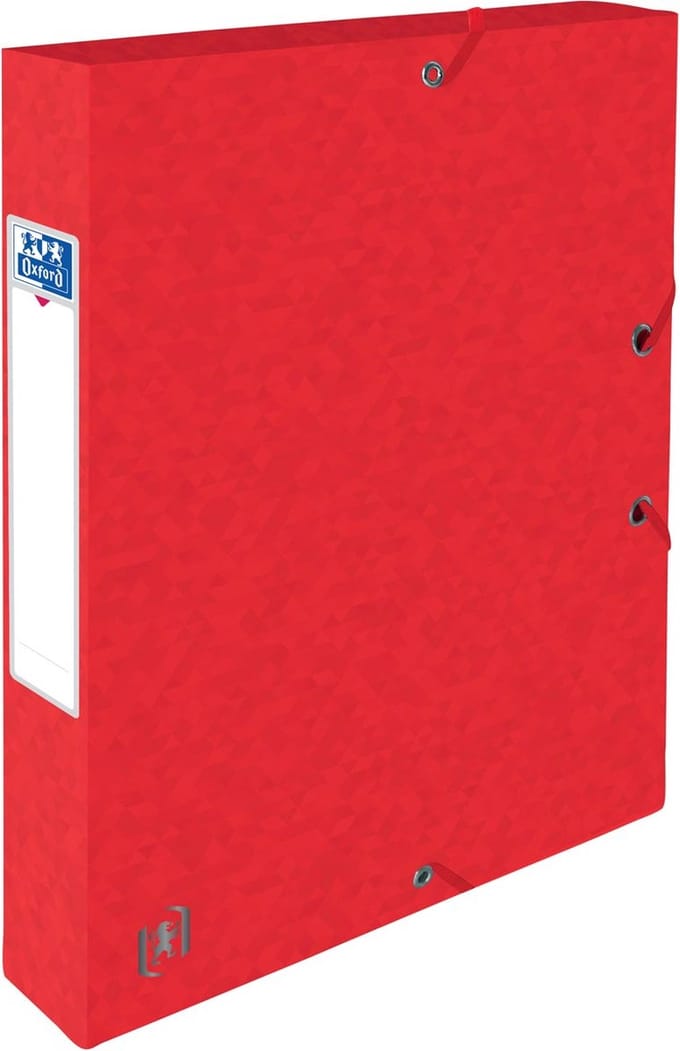 Elastobox oxford top file+ a4 40mm rood | 9 stuks