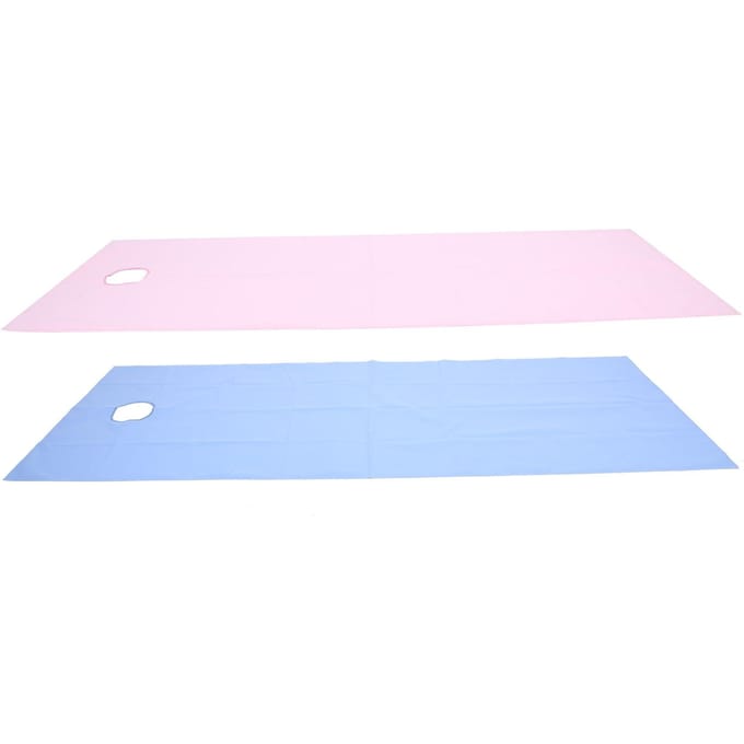 Schoonheidssalon laken waterdicht oliebestendig massagebedovertrek met gezichtsademgat(Roze Blauw ) white