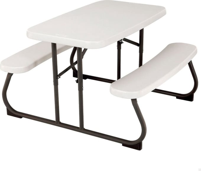 Lifetime® Kinder Picknicktafel Opvouwbaar - binnen en buiten - Creme