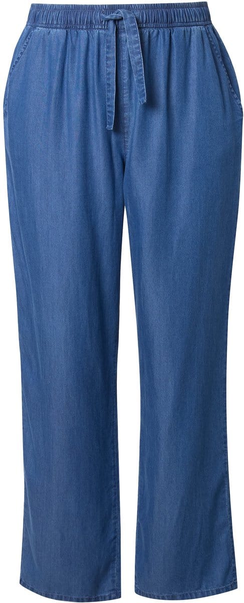Ulla Popken - Dames - Instapbroek - Blauw denim - Maat 50+