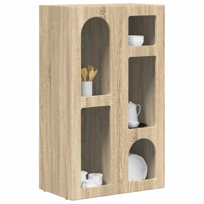 vidaXL - Dressoir - ELST - Sonoma - Eik - 59 - x - 35 - x - 100,5 - cm - Bewerkt - hout