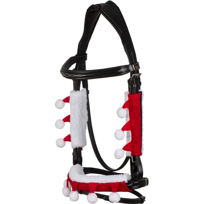 Kerstcollectie van halsters met mutsen + muilkorfdeksel Supreme