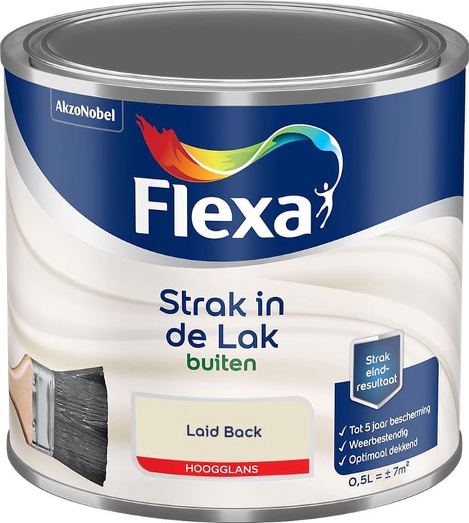 Flexa - Strak In De Lak Buitenlak Hoogglans - Laid Back - Mengverf - 500 Ml