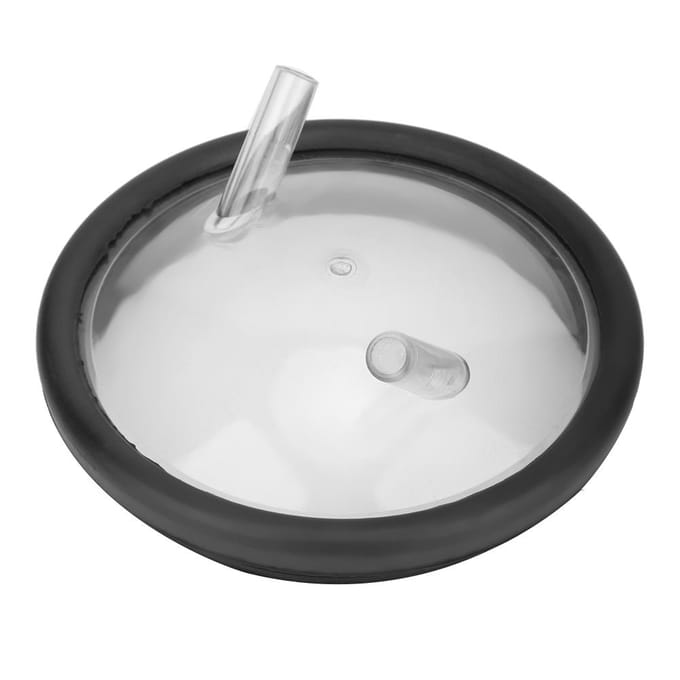Plastic Transparant Melkemmer Deksel En Pakking Voor Melkmachine Twee Open Deksel gray