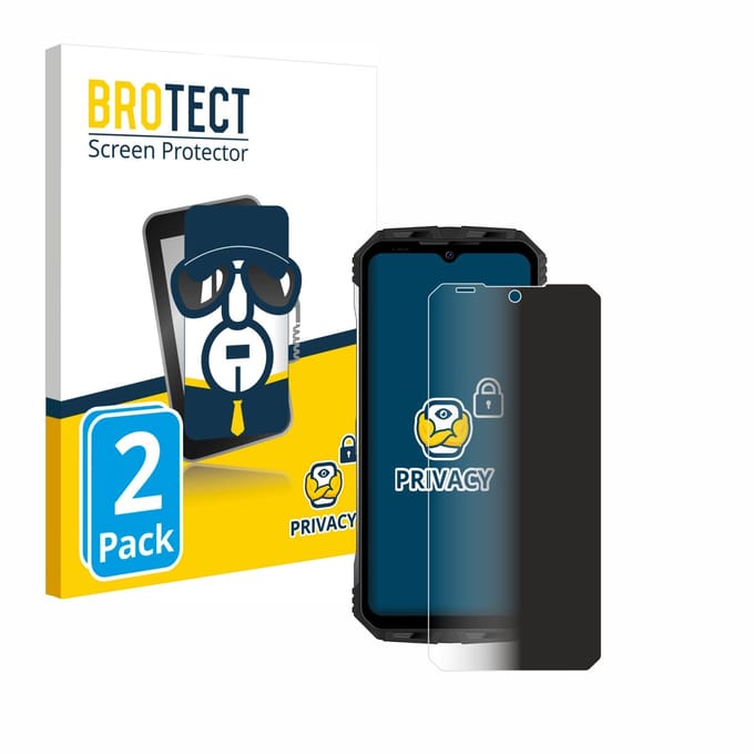 BROTECT - privacy screenprotector voor Doogee S100 - Folie Beschermfolie Blauwlichtfilter 2 Stuks