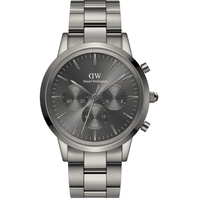 Daniel Wellington DW Watch Iconic Chronograph Link Graphite 42mm