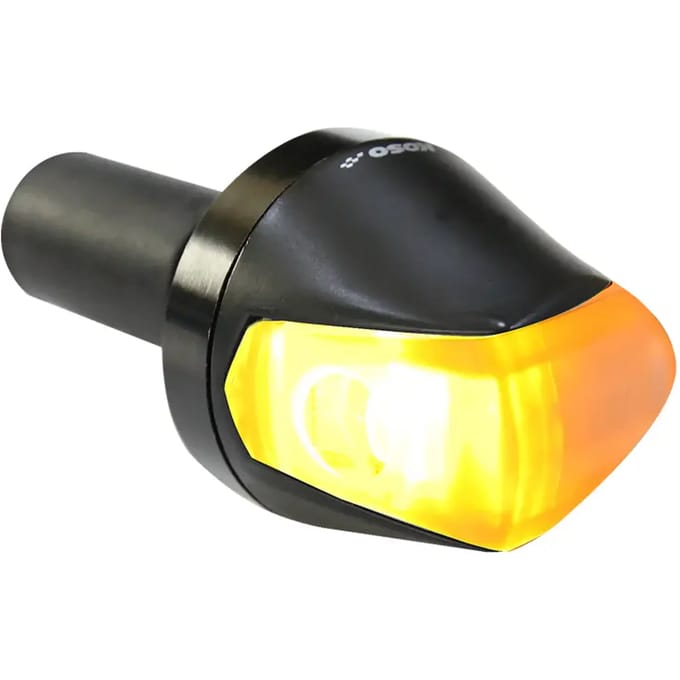 Knipperlicht stuurbalans Koso zwart Smoke (E-Keur)