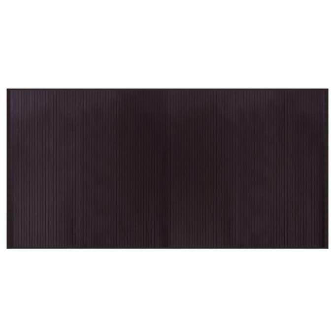 vidaXL - Vloerkleed - rechthoekig - 100x200 - cm - bamboe - donkerbruin