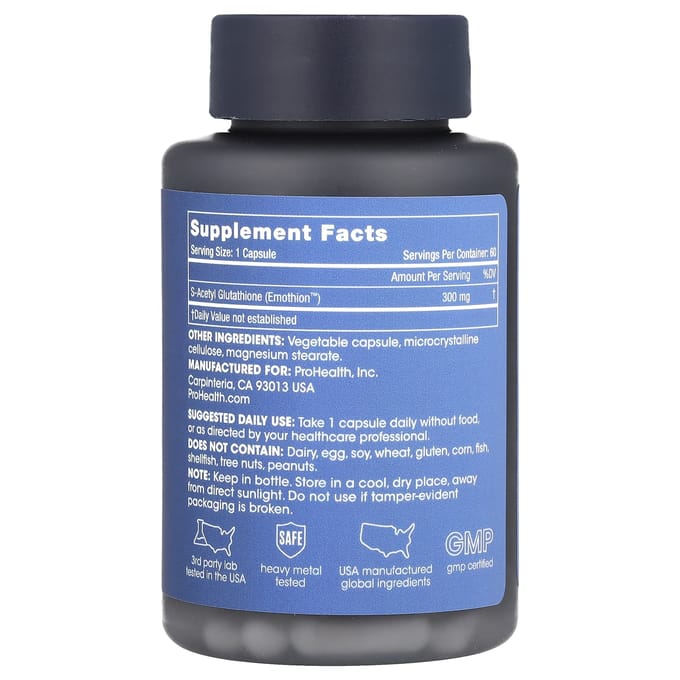 S-Acétyl Glutathion, 300 mg, 60 gélules